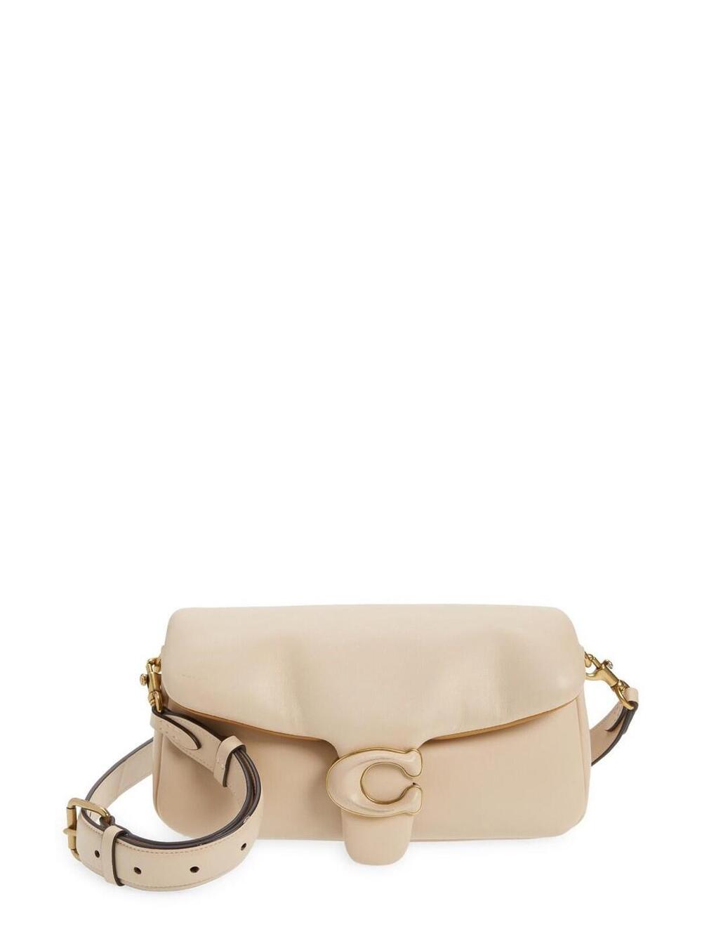 $395 Coach Tabby 18 Pillow Letter C Women's Shoulder Bag - B4/Ivory